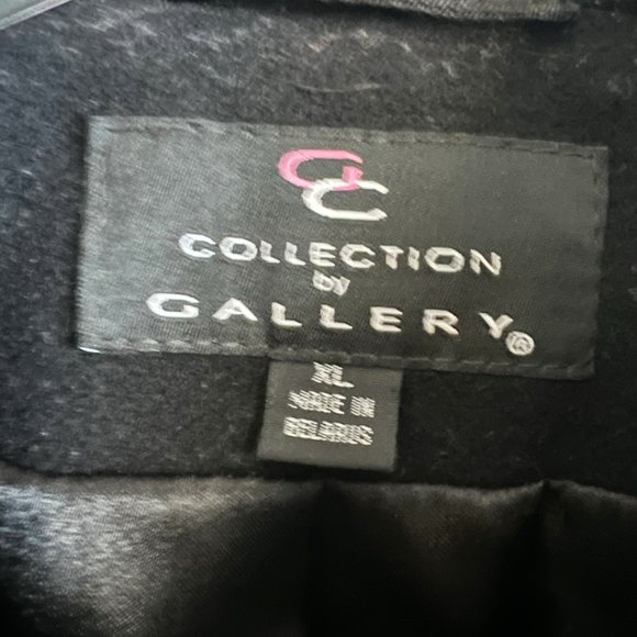 Black wool blend pea coat - Picture 5 of 6